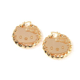 Kitty Charm Hoops