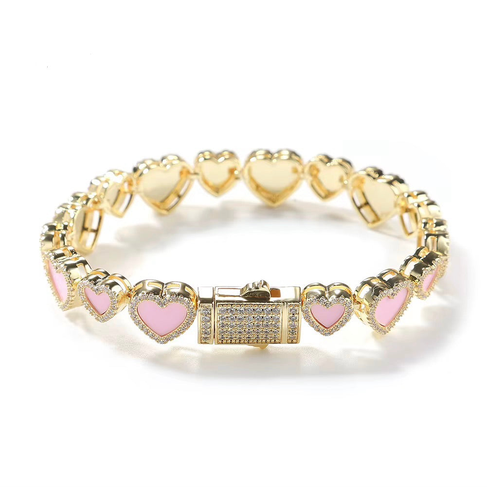 Pink Heart Bracelet