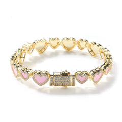 Pink Heart Bracelet