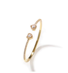 Double Heart Bangle