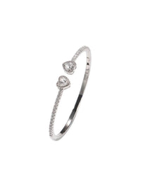 Double Heart Bangle