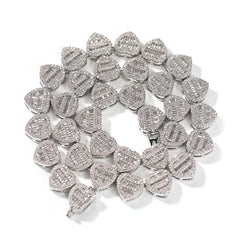 Crushed Heart Necklace “Silver”