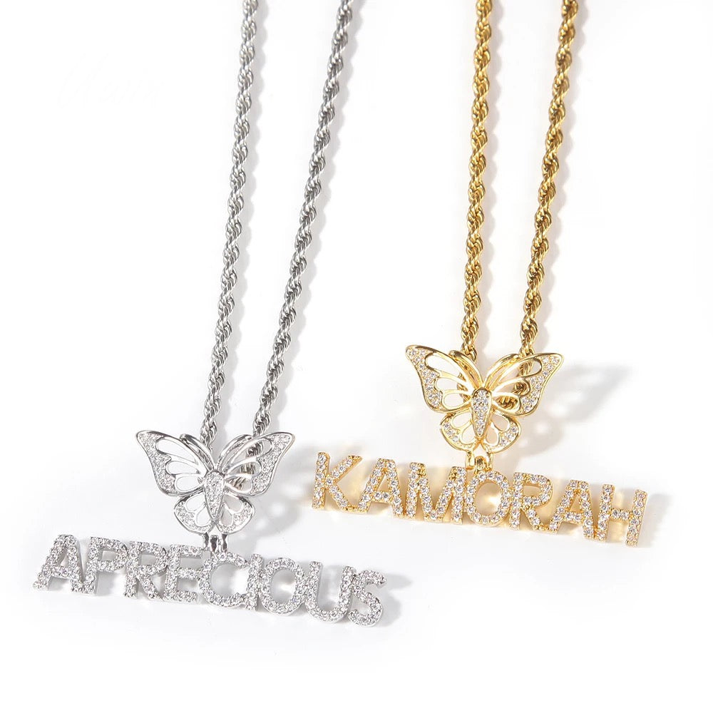 Kids Butterfly Custom Nameplate